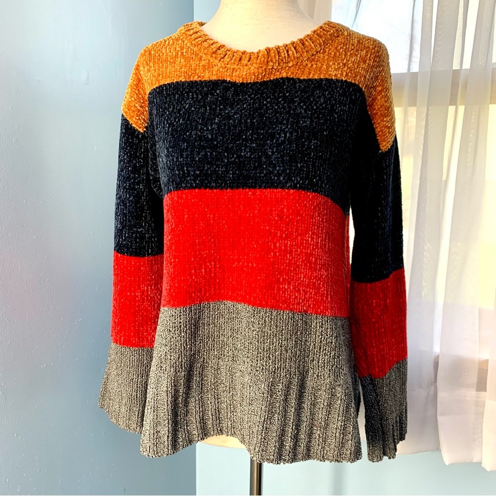 NWT Cotton Emporium Chenille Striped Sweater - Picture 8 of 8